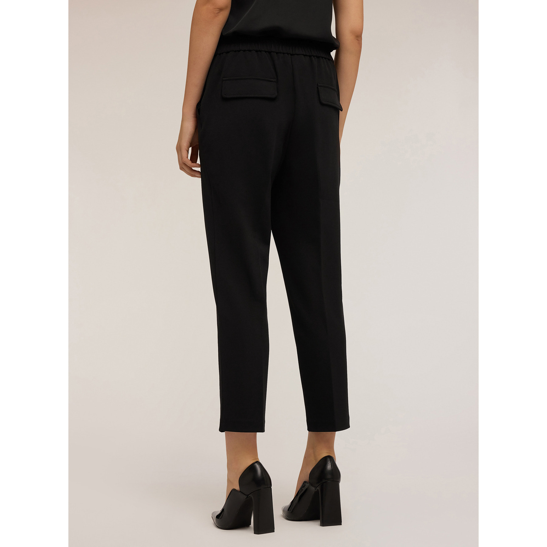 Motivi - Pantalones regulares de tejido crepé - Negro