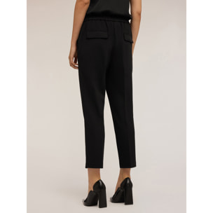 Motivi - Pantalones regulares de tejido crepé - Negro