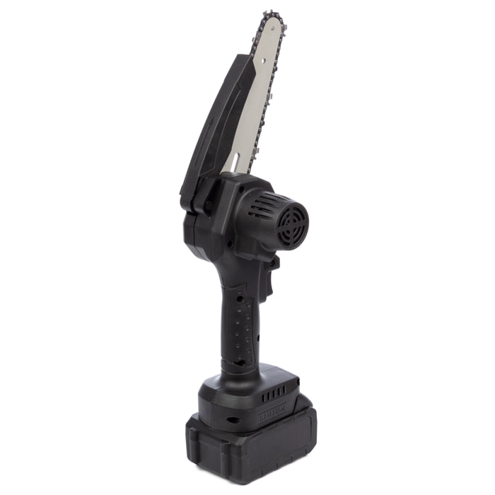 Motosega da 6 pollici, motore a spazzole, 20000 RPM, 180W e batteria da 13000mAh.