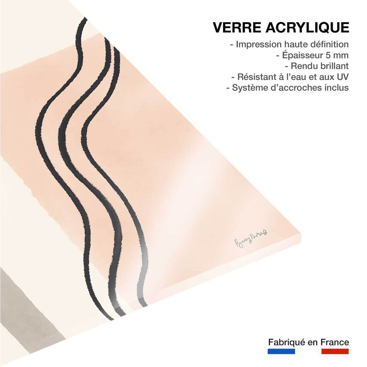 Tableau Graphisme inspiration 50's Tableau plexiglas