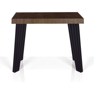 Console extensible Tomasucci EDNA, en MDF finition noyer, 45 × 90 × 76 cm
