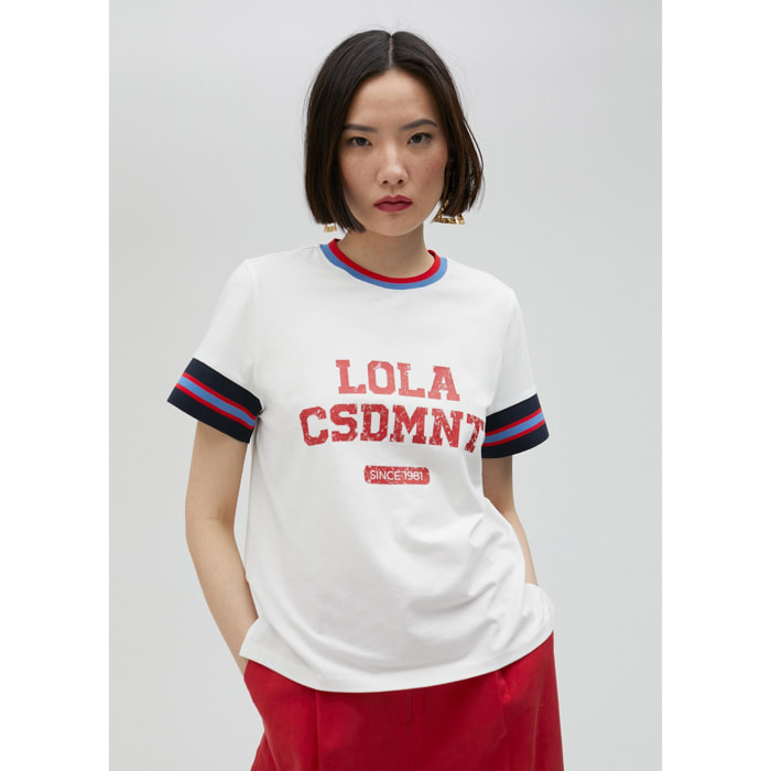 Maglietta maniche a righe tricolori