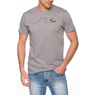 T-shirt in cotone 150 gr Hot Buttered Tamahee Colore Grigio Chiaro.