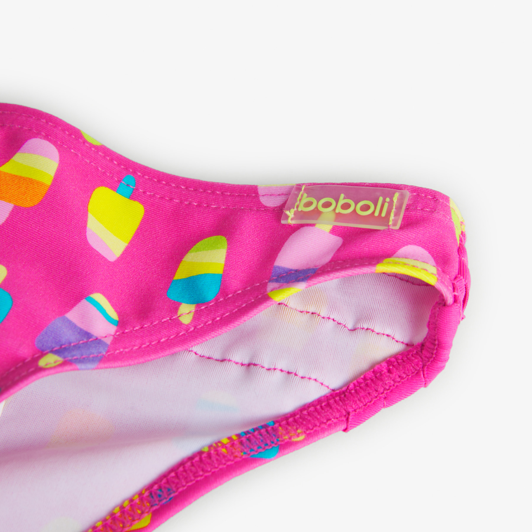 Braguita estampada niÃ±a, poliamida, estampado fucsia