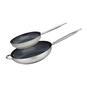 Set de 2 Poêles 24 et 32 cm céramique sans PFAS Profi Therm Platinum Elo