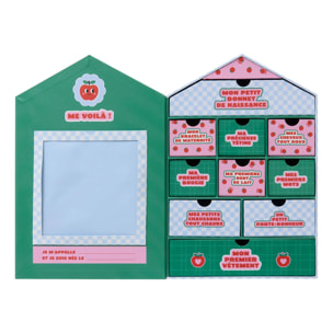 Coffret souvenir Chacha 20,5x30,5cm 10 tiroirs