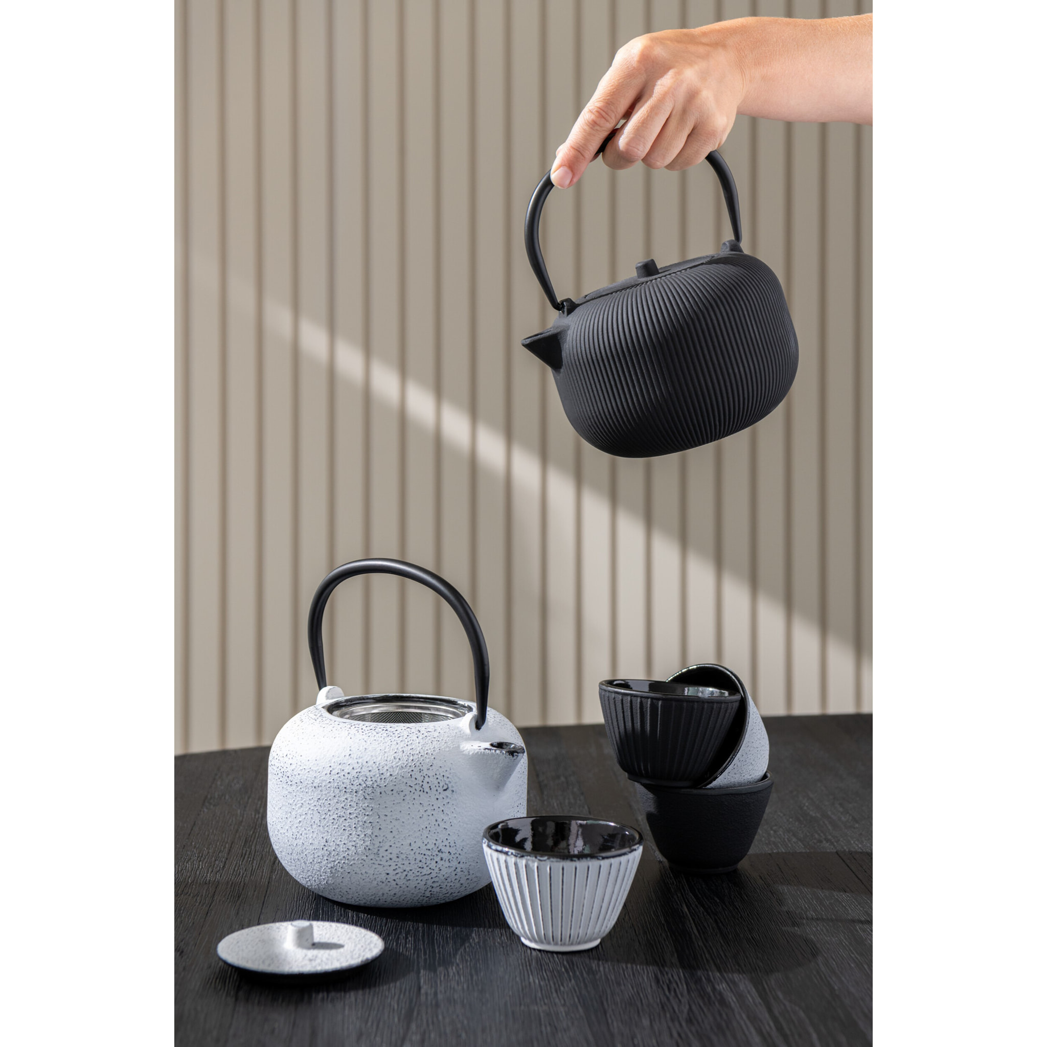 J-Line Boite 2 Tasse A The Metal Blanc Assortiment De 2