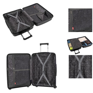 Juego De Maletas Rígidas Pp Jaslen Crawley Negro