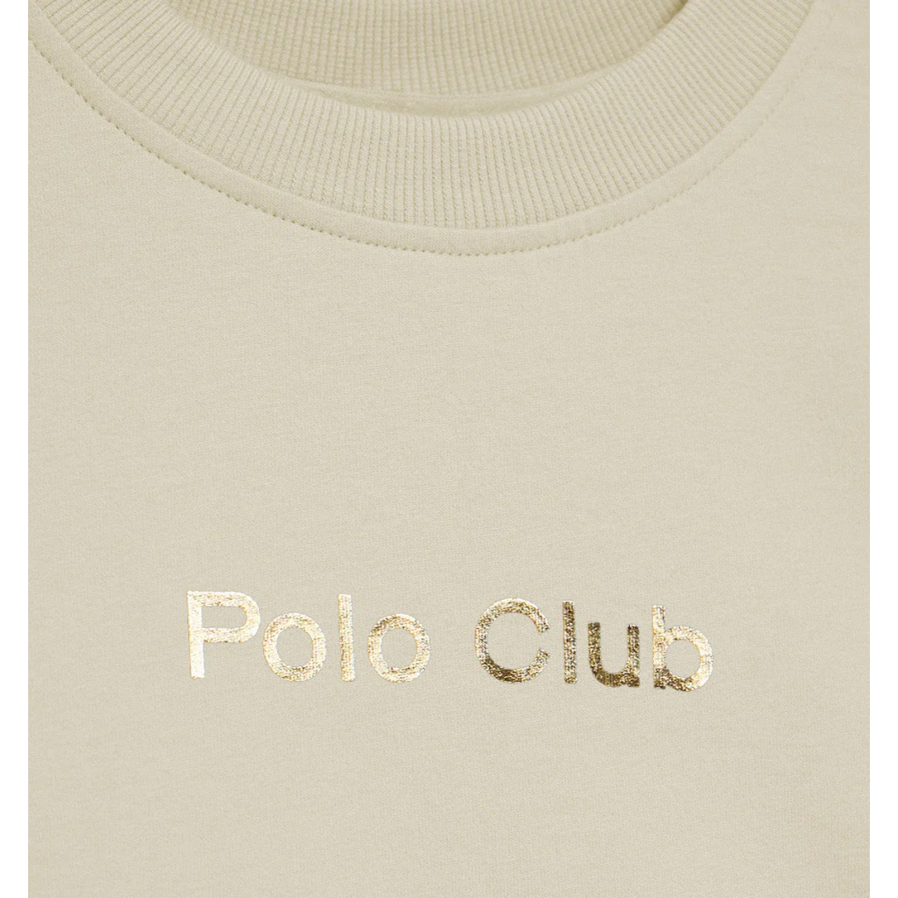 Camiseta Diamond beige con print foil Polo Club