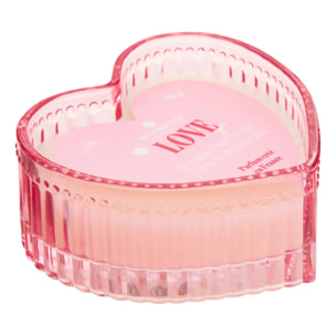 Bougie parfumée 95g Love forme coeur parfum floral