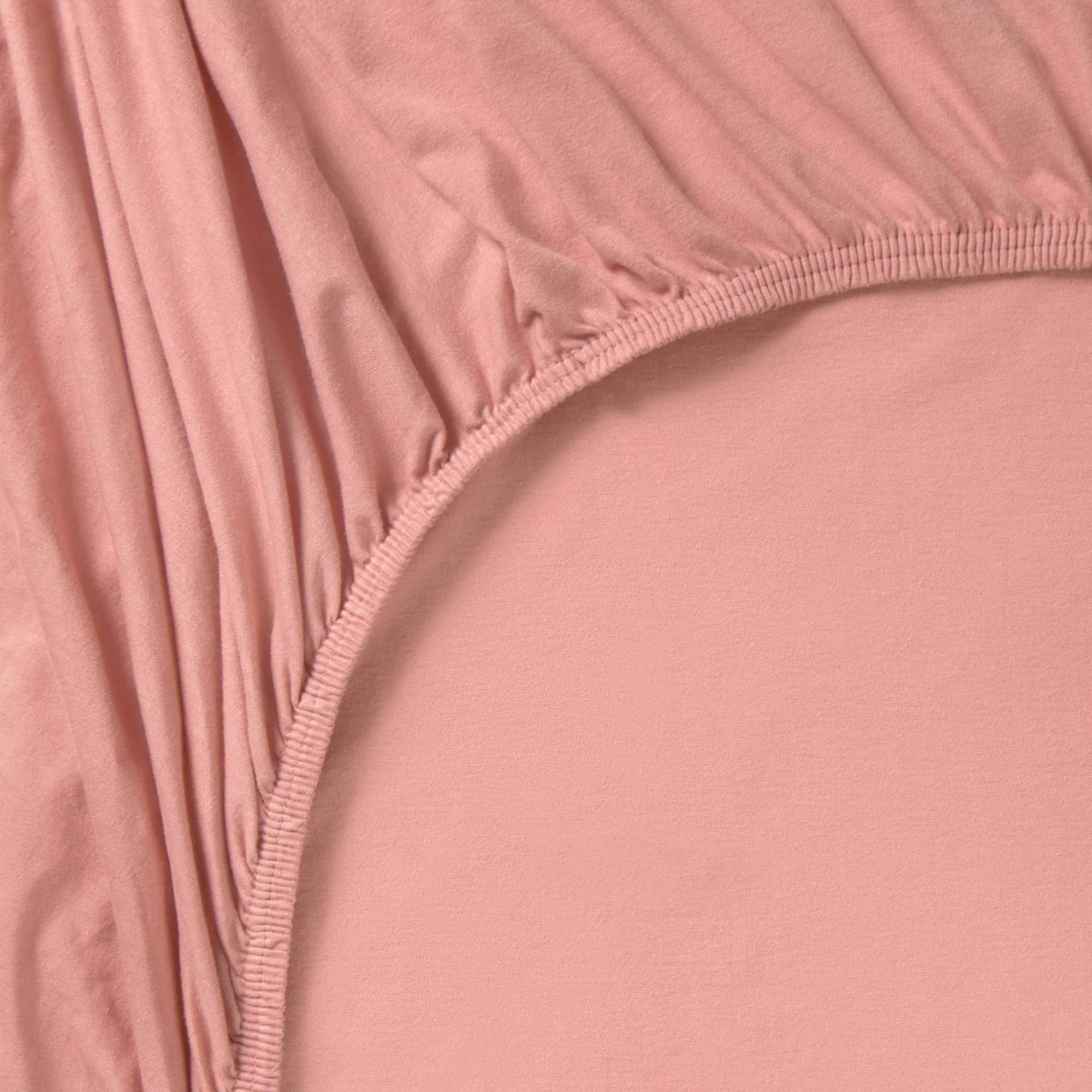 Sábana bajera ajustable punto de algodón Puntib color rosa empolvado Punto de algodón
