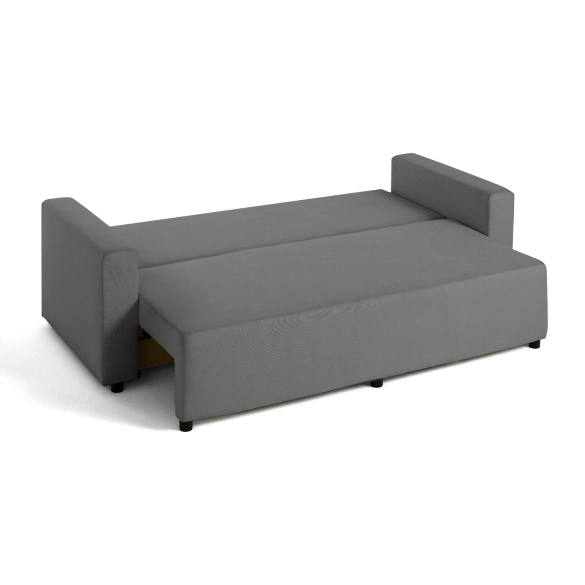 Regala - canapé 3 places - convertible avec coffre - en tissu - Gris
