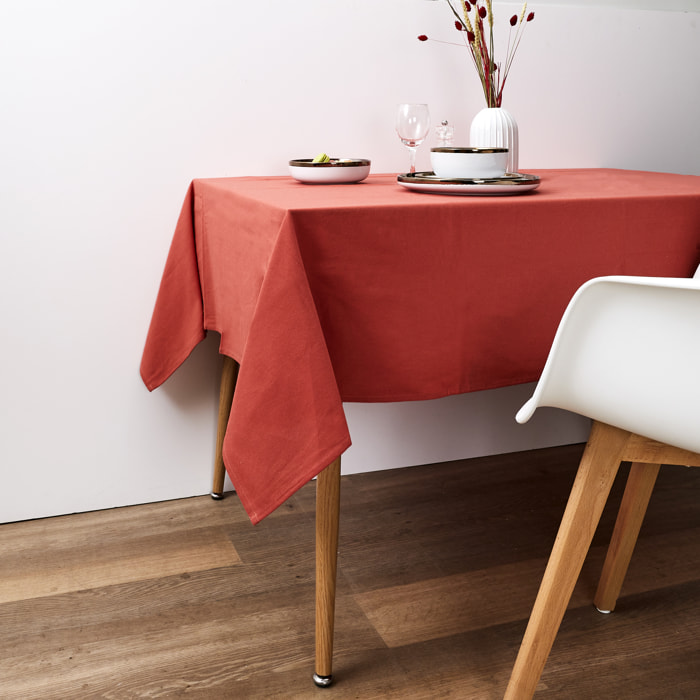 Nappe Coton Terracotta 140x250cm