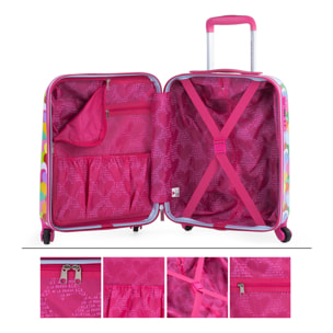 Juego De Maletas Pc Agatha Ruiz De La Prada Corazones Fucsiaes Fucsia