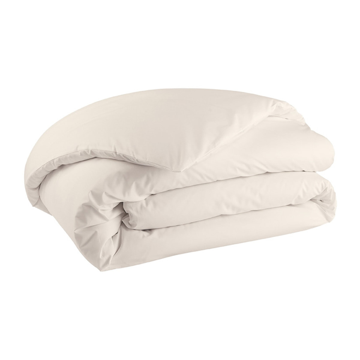 Parure de lit Housse de couette + Taies rectangles en percale de coton, PREMIÈRE, Meringue