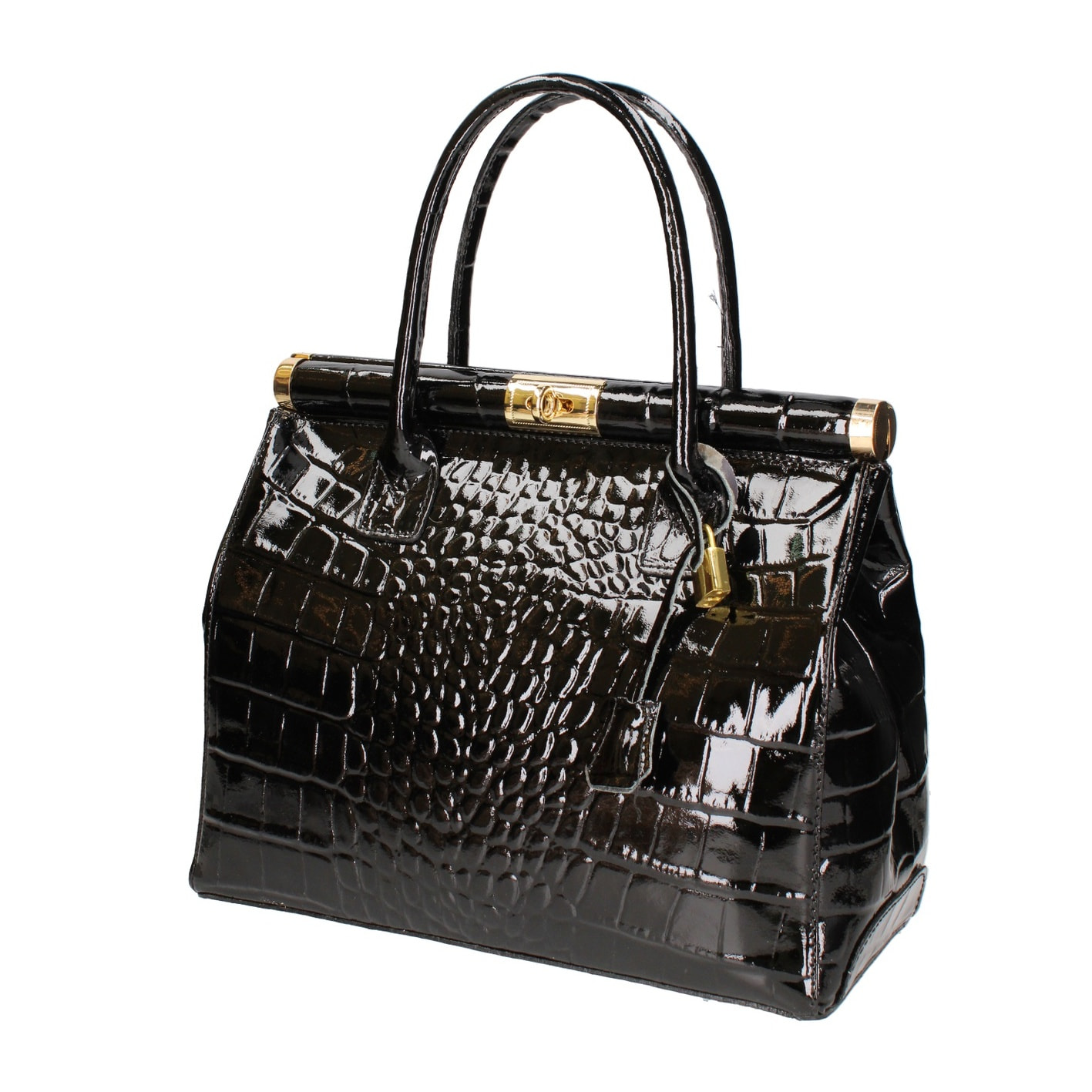 Borsa a mano da donna - Modello Delfina - Vera pelle - 32.0 x 28.0 x 15.0 cm