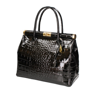 Borsa a mano da donna - Modello Delfina - Vera pelle - 32.0 x 28.0 x 15.0 cm