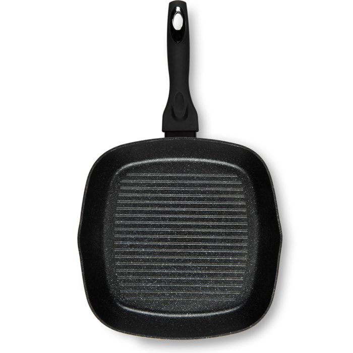 Padella grill 28x28 cm Excelsa – Ecoenergy, Alluminio Nero