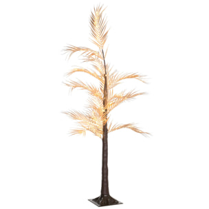 Lámpara de Pie de Palmera con 150 Luces LED IP44 Blanco Cálido 21x21x150 cm