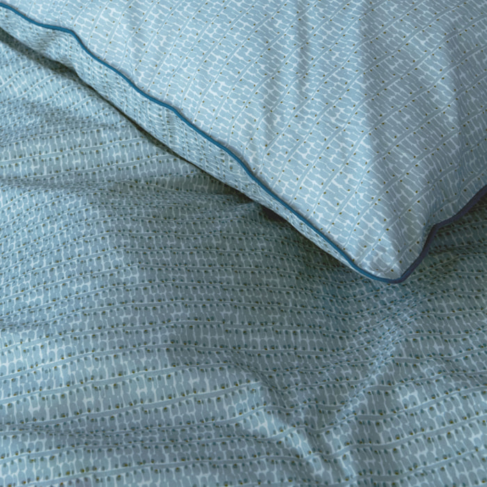 Taie d'oreiller imprimée en percale de coton, TOUCHE VÉGÉTALE