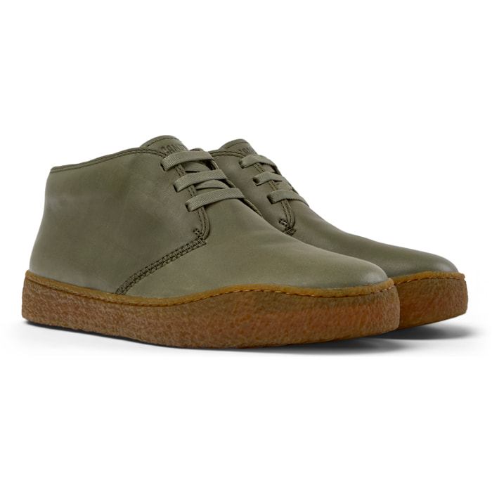 Zapatos de cordones - CAMPER Peu Terreno - Verde - Cuero liso