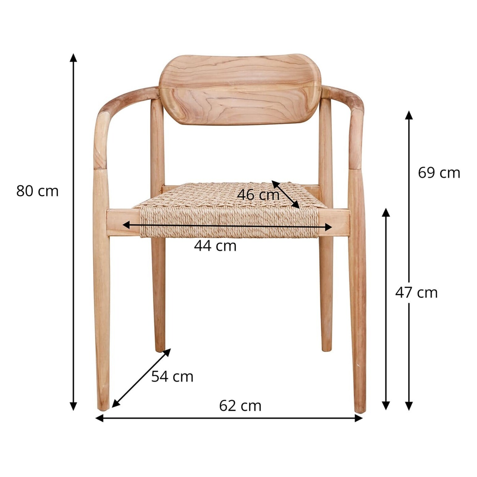 Chaise de jardin avec accoudoirs Sole Mio Kare Design