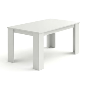 Mesa de comedor fija en blanco artik 140X80 cm Naya Blanco Artik (Blanco Mate)