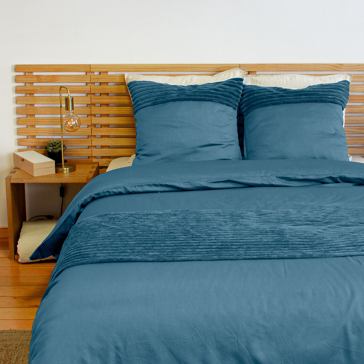 Parure housse de couette 3pcs 100% microfibre_paon 220x240 cm