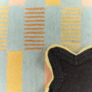 PANTONE - Tapis en laine fait main RAYON TENDRE à motif festonné