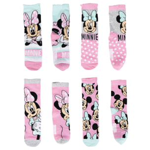 Pack de 4 calcetines infantiles diseño minnie