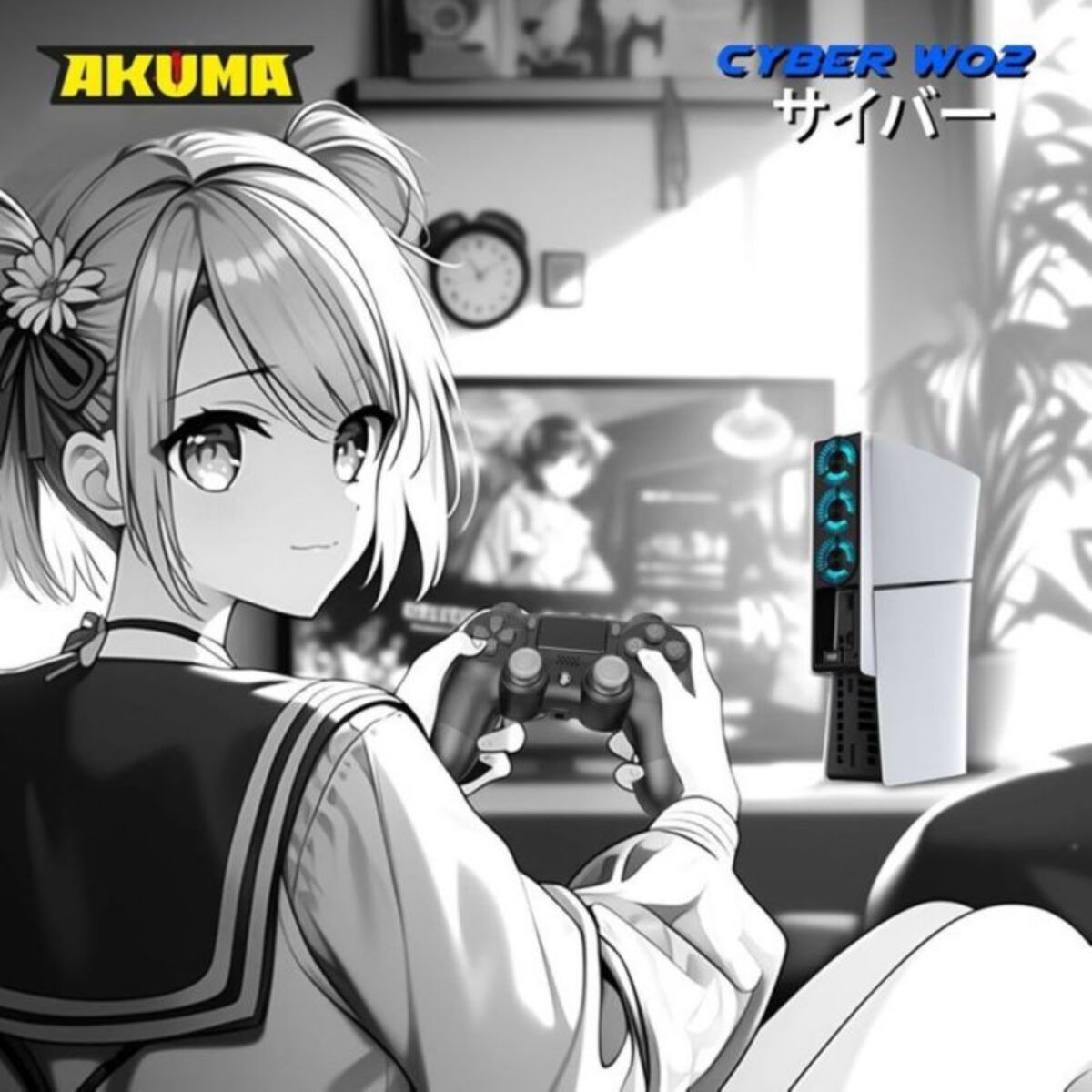 Support console AKUMA VENTILATEUR CYBER W02 LED