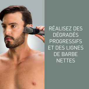 Tondeuse barbe PANASONIC ER-EGB45S503, molette réglable, 20 hauteurs de coupe, précision 0,5 mm, autonomie 60 mn