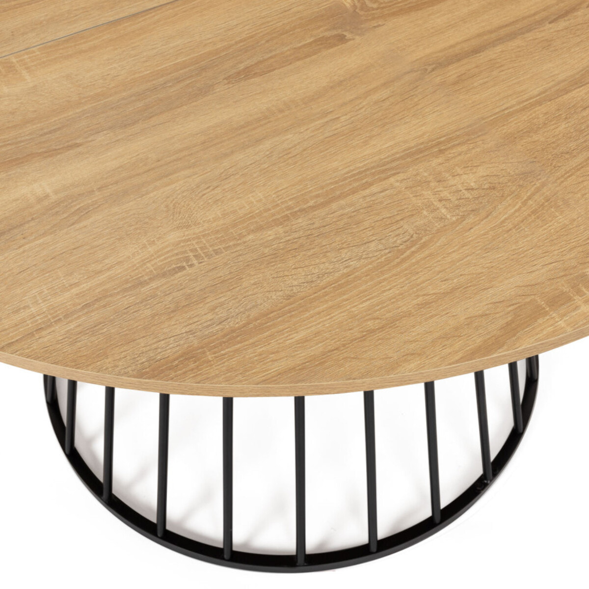 Table repas ronde Adelle 110 cm - Bois - Noir