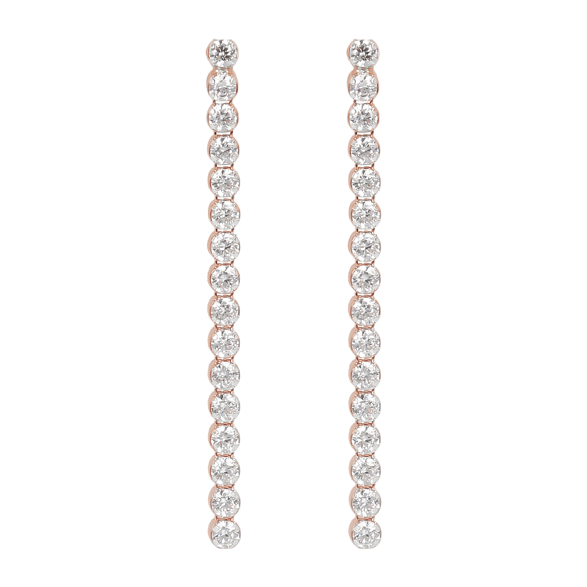 Orecchini Tennis Pendenti a Filo con Cubic Zirconia