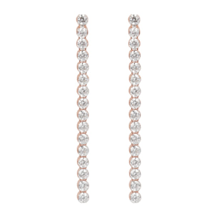 Orecchini Tennis Pendenti a Filo con Cubic Zirconia