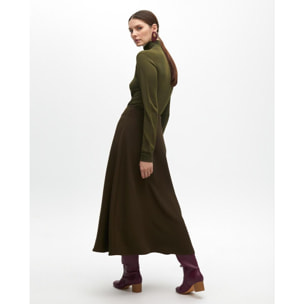 Gonna Evase Crepe Midi