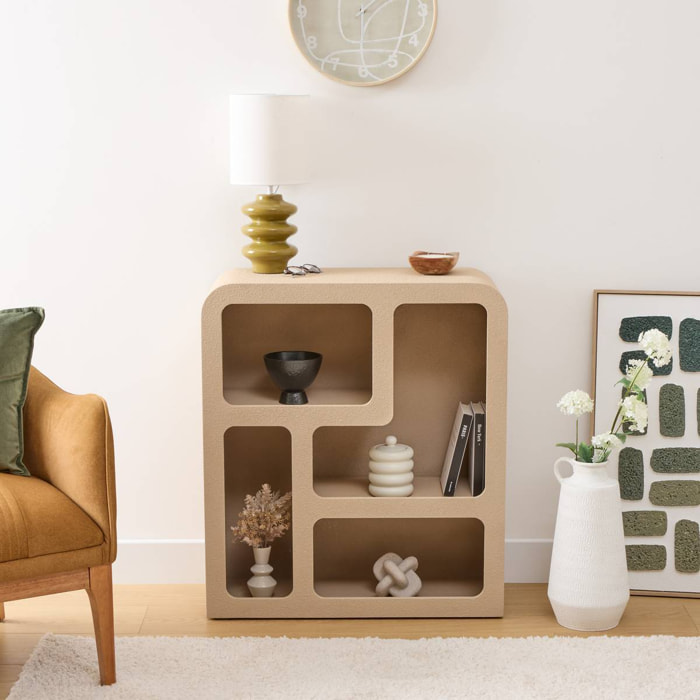 Etagère 4 niveaux Soleya beige moyen 75x30cm