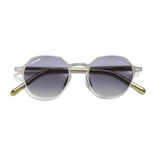 Gafas De Sol D. Franklin Ultra Light S Round Metal Silver / Gradient Smoke