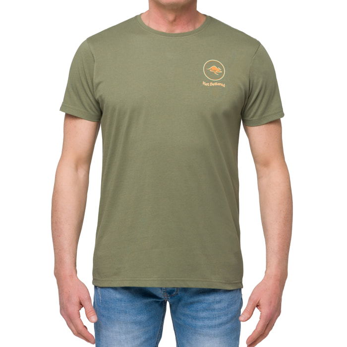 Camiseta de algodón 150 gr Hot Buttered Flame Color Verde Militar