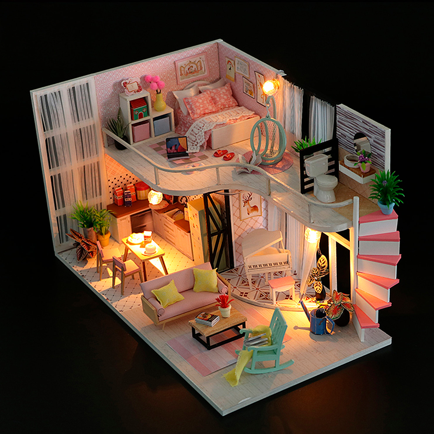 La melodía rosa de Anna. Maqueta 3D realista con gran detalle y luces led.