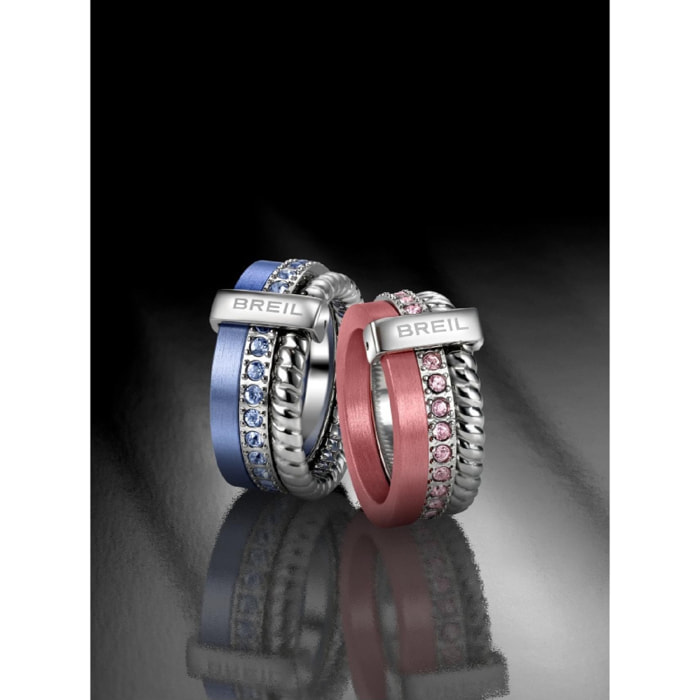 Anello Breil rose in acciaio