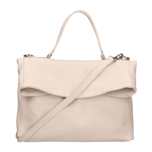 Borsa a spalla convertibile in zaino da donna In Vera pelle Made in Italy 34x21x12 cm