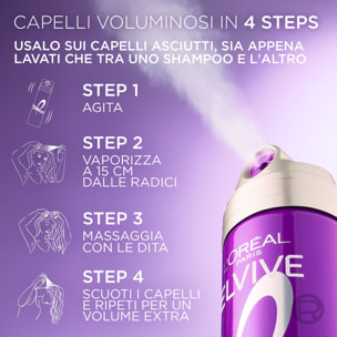 Spray Capelli Volumizzante Rivitalizzante Elvive Big Hair Day 72H per Capelli Piatti con Peptidi di Collagene 200ml