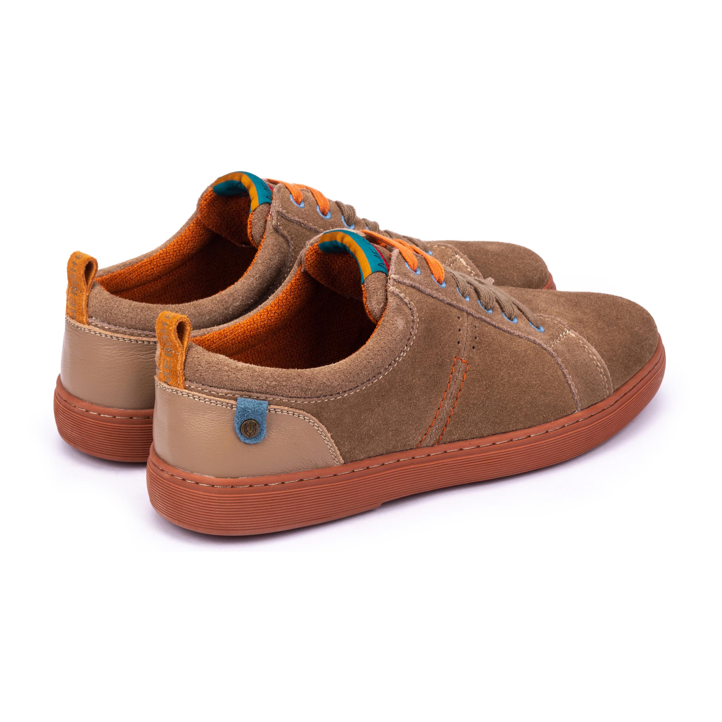 Zapatillas de piel camel