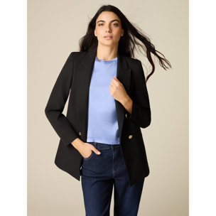 Oltre - Blazer doppiopetto in tessuto tecnico - Nero