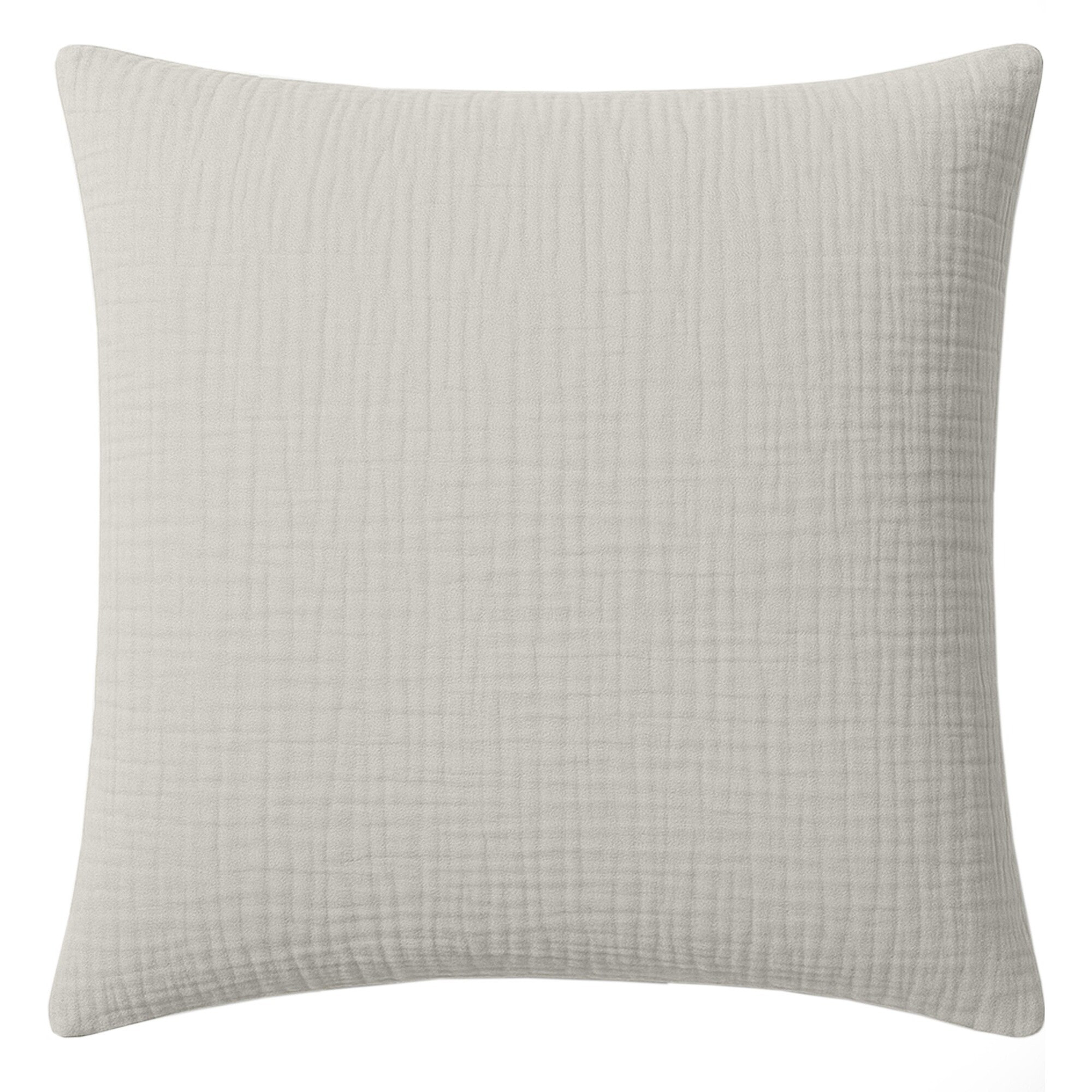 Paire de Taies d'oreiller gaze de coton lavé gris glacier