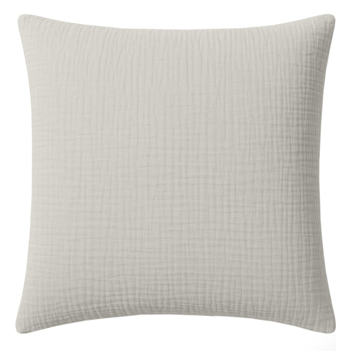 Paire de Taies d'oreiller gaze de coton lavé gris glacier