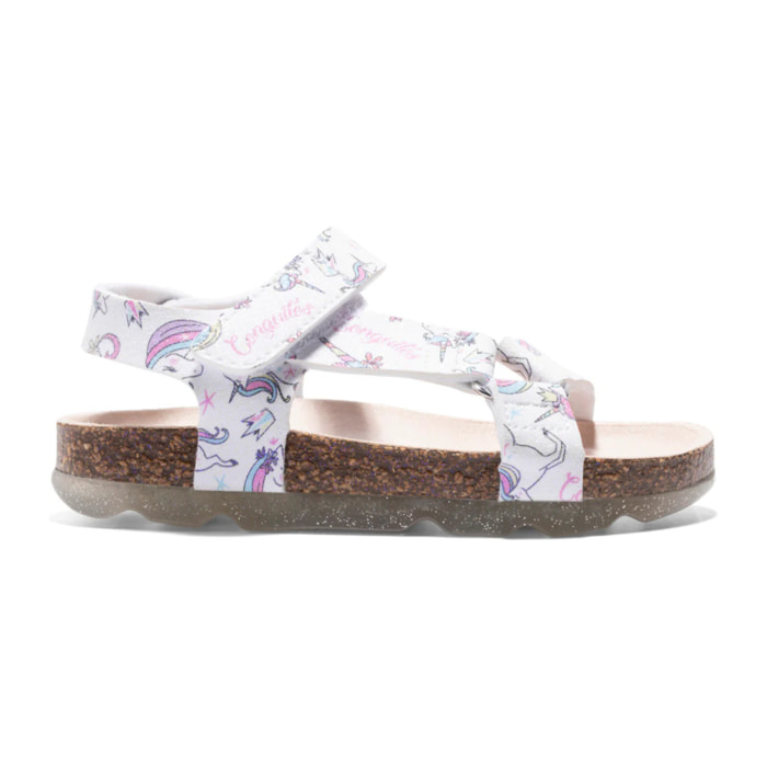 Sandalias de Niña Con Estampado Multicolor Unicornio