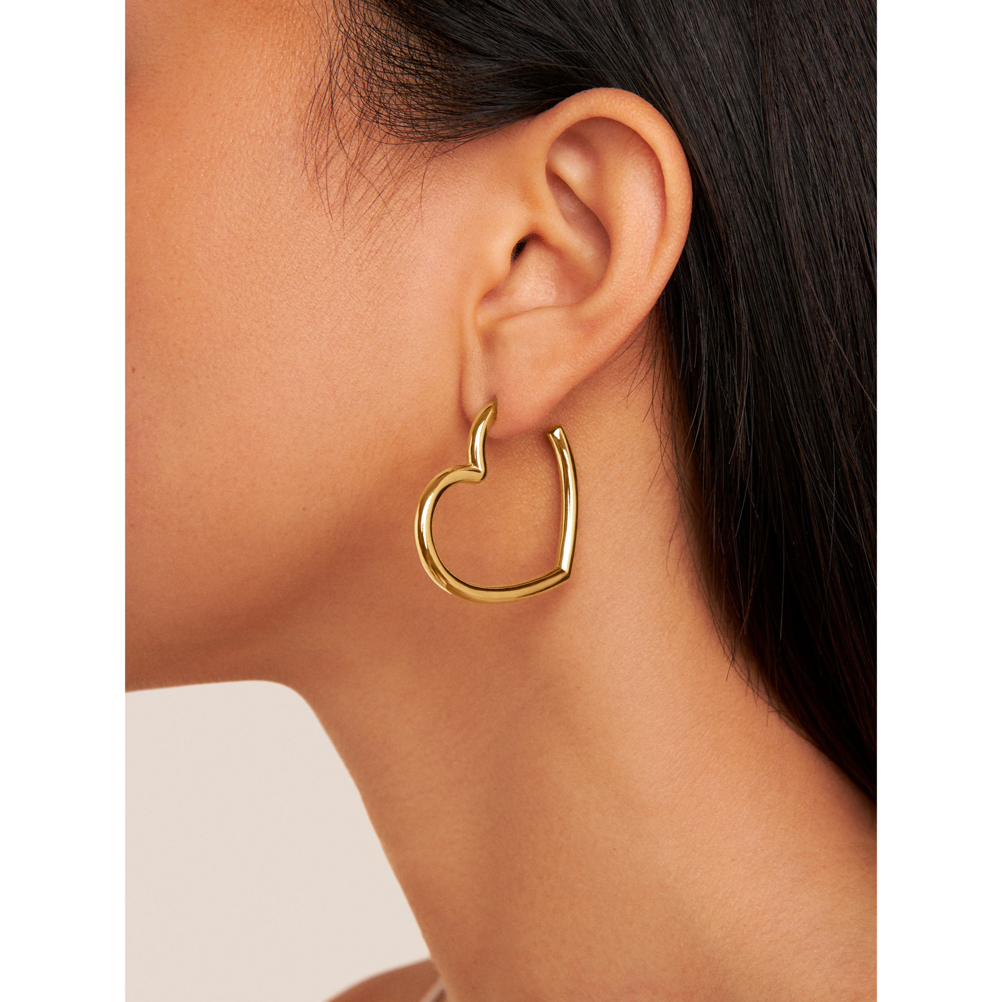 Orecchino Cuore Placcato Oro