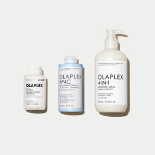 OLAPLEX Kit N°3 Hair Perfector 100ml + N°4C Bond Maintenance Clarifying Shampoo 250ml + N°4-in-1 Moisture Mask 370ml
